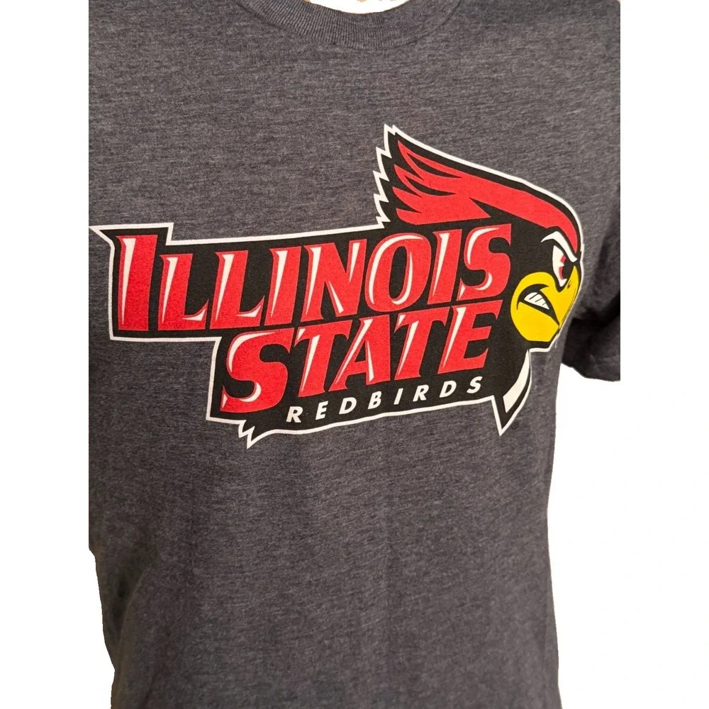 Illinois State Redbirds Cyansoft Light Gray Men's T-shirt Men's‎ Small